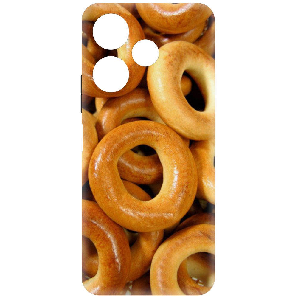 

Чехол-накладка Krutoff Soft Case Сушки для Xiaomi Redmi 13 черный
