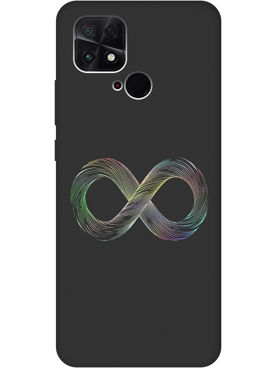 

Силиконовый чехол на Xiaomi Poco C40 с принтом "Знак бесконечность" матовый черный, Черный;серебристый, 740187961