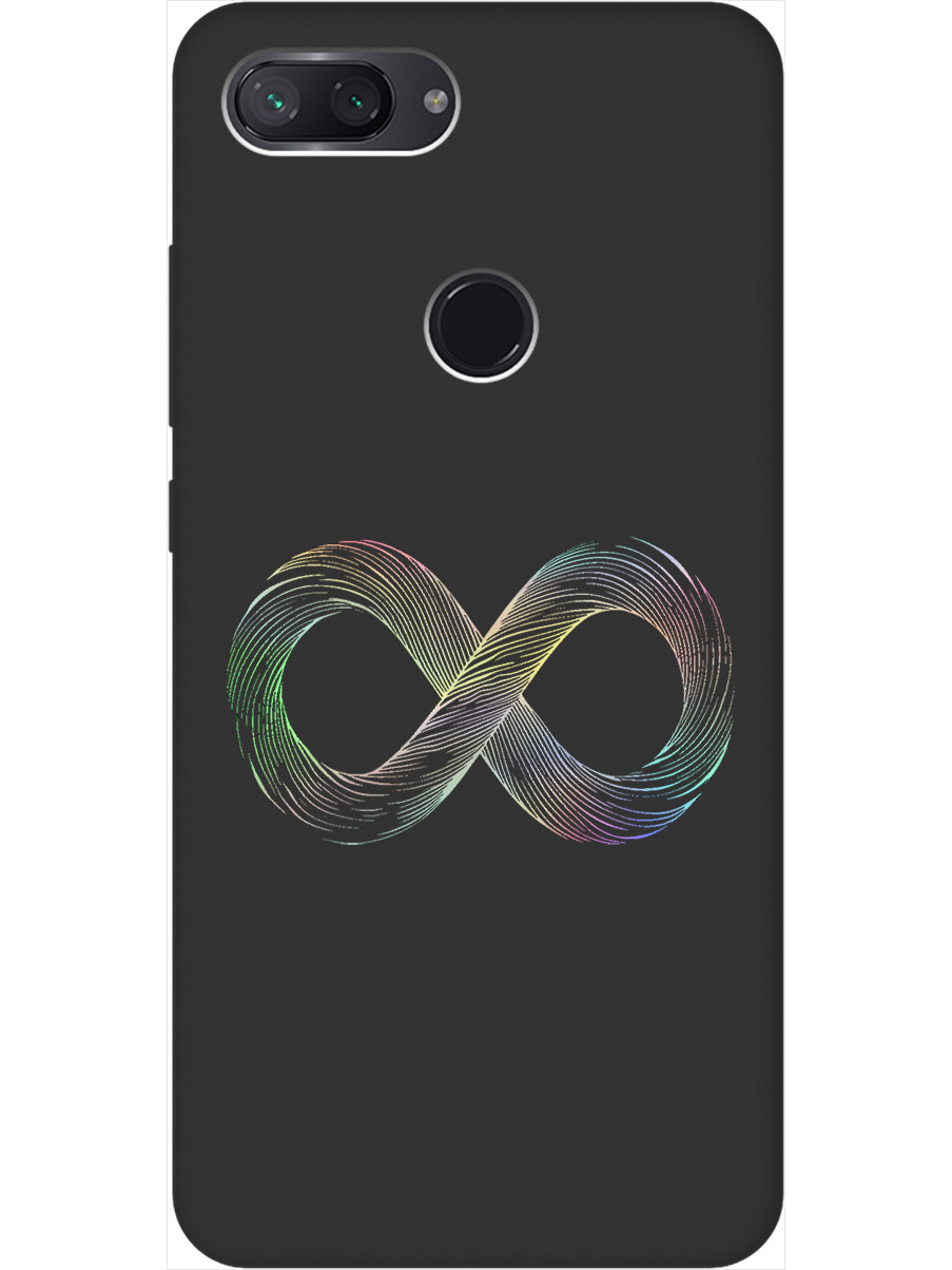 

Силиконовый чехол на Xiaomi Mi 8 Lite с принтом "Знак бесконечность" матовый черный, Черный;серебристый, 719373261