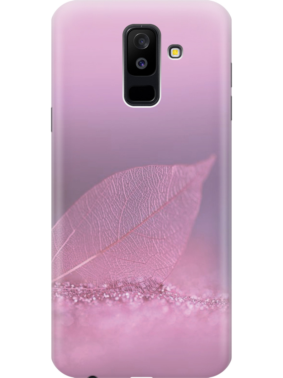 

Силиконовый чехол на Samsung Galaxy A6+ (2018) с принтом "Листок в розовых блестках", Прозрачный;розовый;фиолетовый, 717872122
