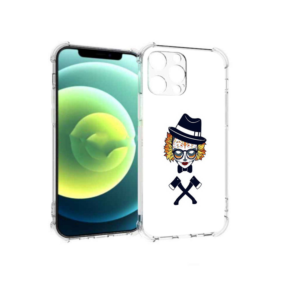 

Чехол MyPads Tocco для Apple iPhone 13 Pro девушка в маске с топорами рисунок, Прозрачный, Tocco