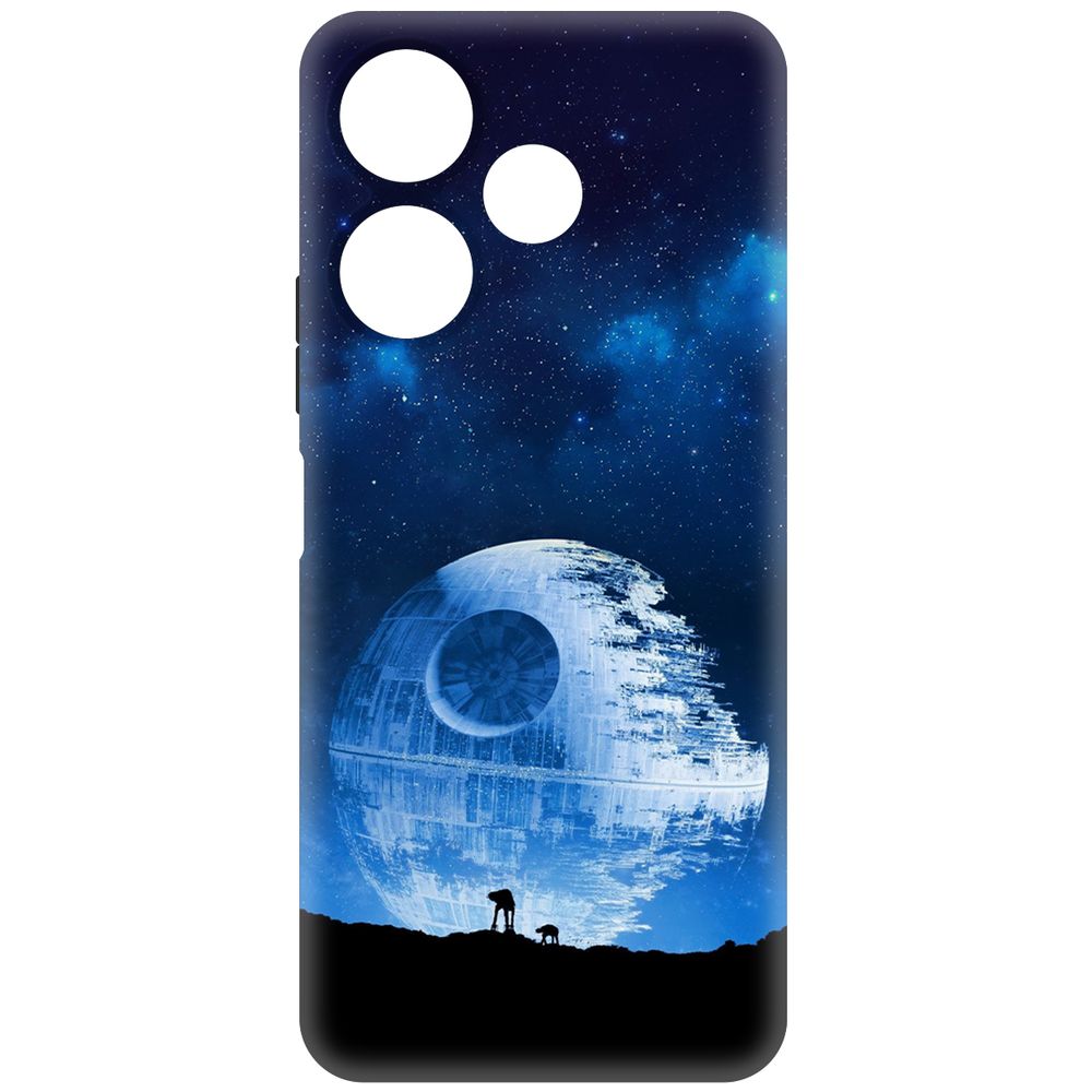 

Чехол-накладка Krutoff Soft Case Звездные Войны. Звезда смерти для Xiaomi Redmi 13 черный