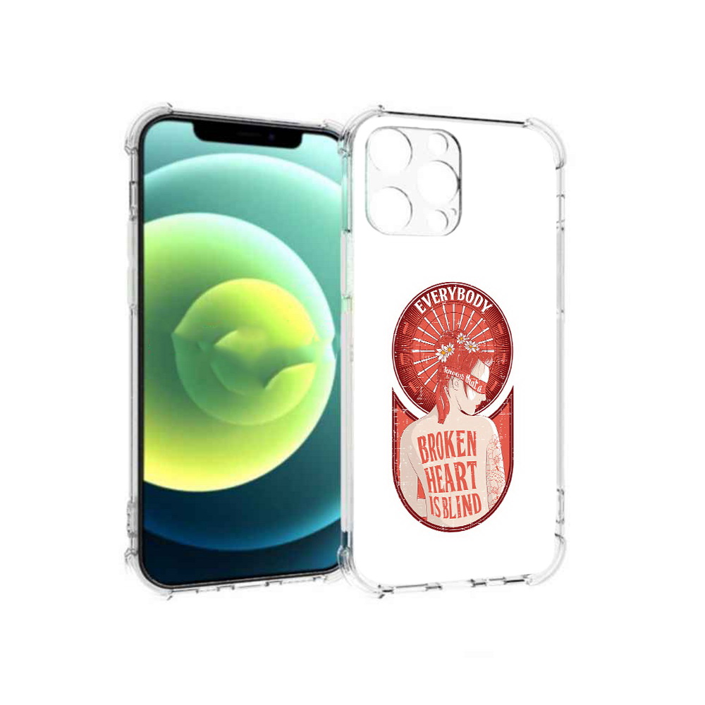 

Чехол MyPads Tocco для Apple iPhone 13 Pro девушка разбитое сердце (PT163086.612.310), Прозрачный, Tocco