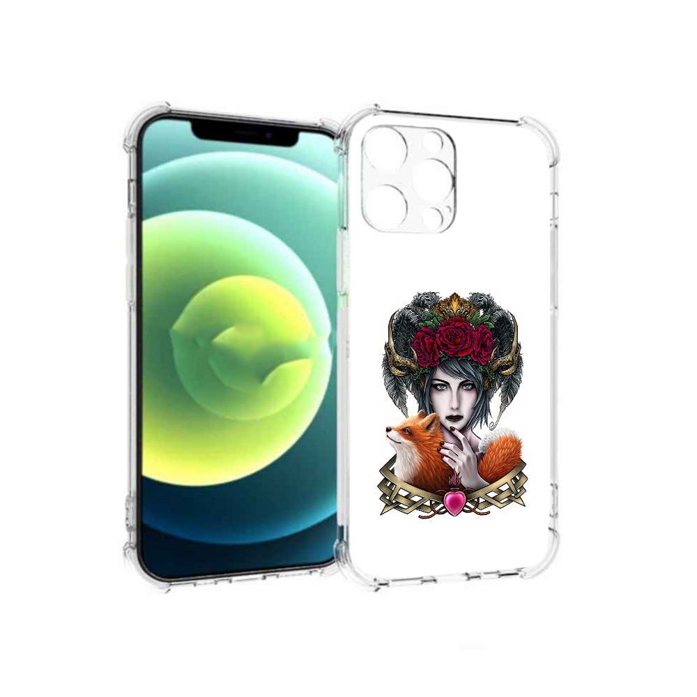 

Чехол MyPads Tocco для Apple iPhone 13 Pro девушка с лисой (PT163086.612.314), Прозрачный, Tocco