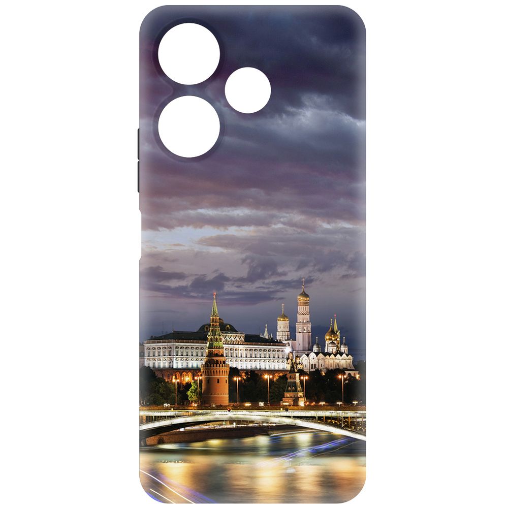 

Чехол-накладка Krutoff Soft Case Россия, Московский Кремль для Xiaomi Redmi 13 черный