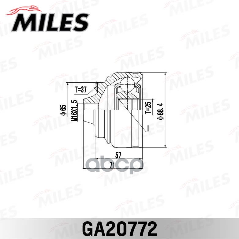 

Шрус Бмв/Bmw 5 (F10)/7 (F01) 07-15 Нар. Ga20772 Miles арт. GA20772