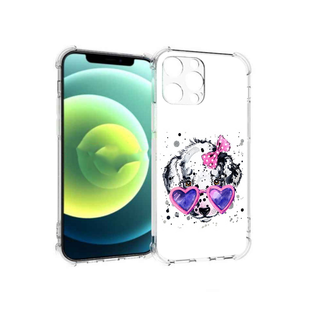 

Чехол MyPads Tocco для Apple iPhone 13 Pro долматинец в очках (PT163086.612.337), Прозрачный, Tocco