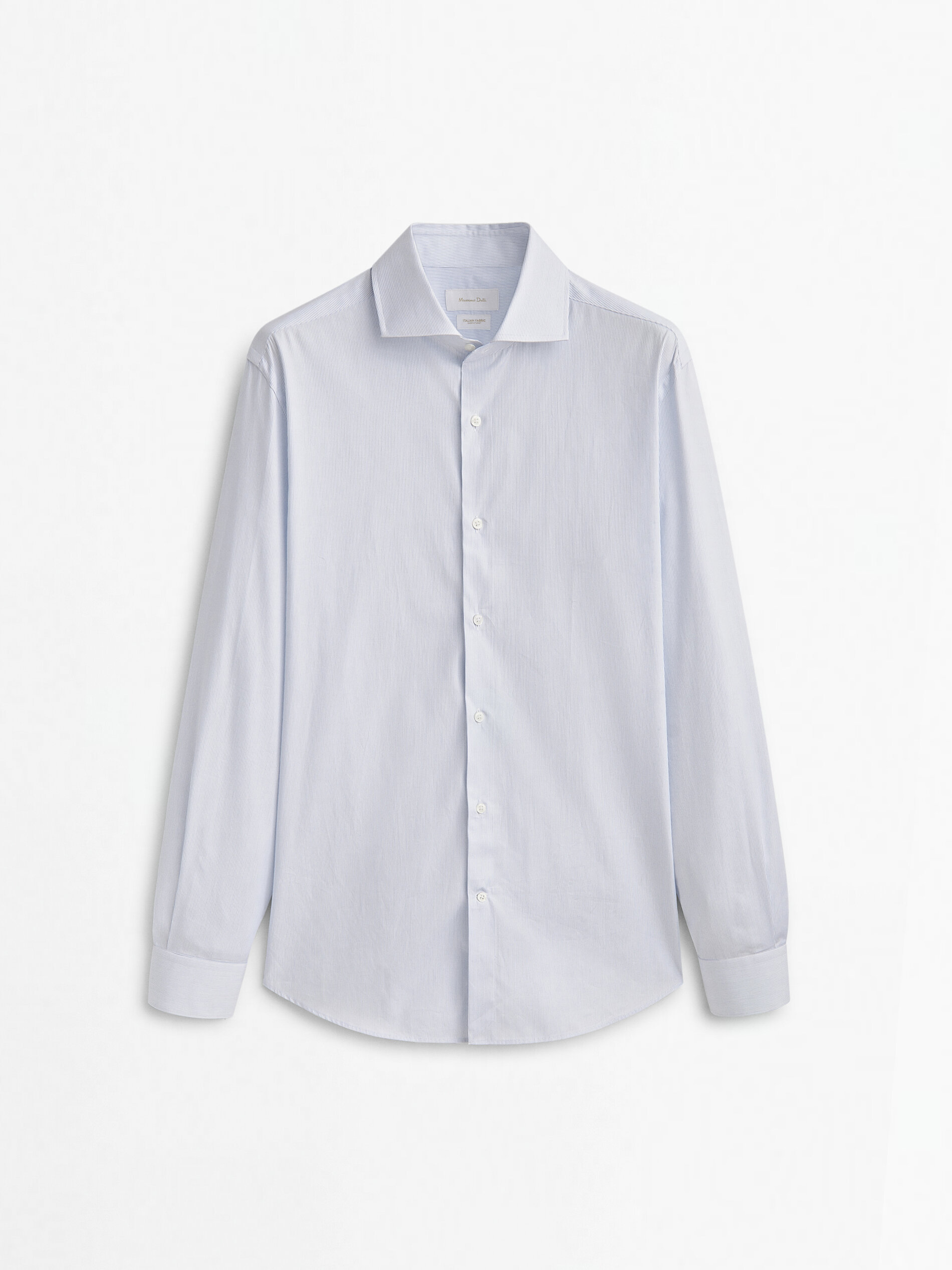

Рубашка мужская Massimo Dutti 00137360411 голубая 44, 00137360411