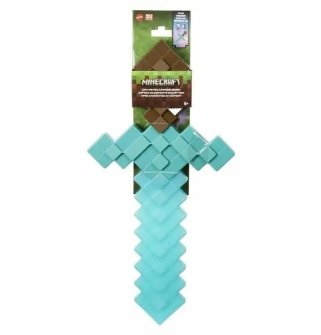 Игровой набор Mattel Minecraft Роскошная ролевая игра Зачарованный меч HNM78 голубой