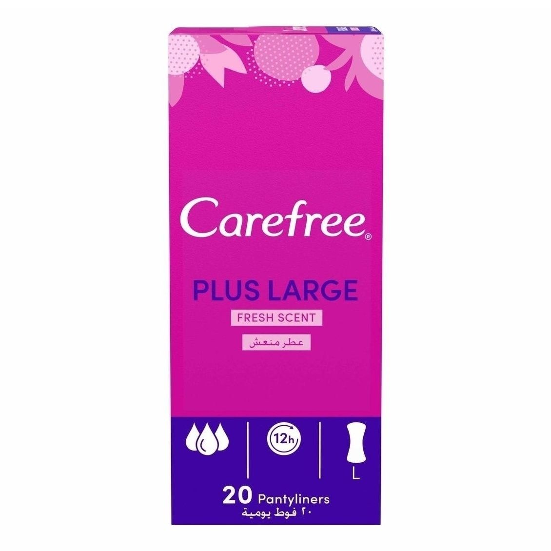 

Прокладки ежедневные Carefree Plus Large Fresh Scent 20 шт, Белый