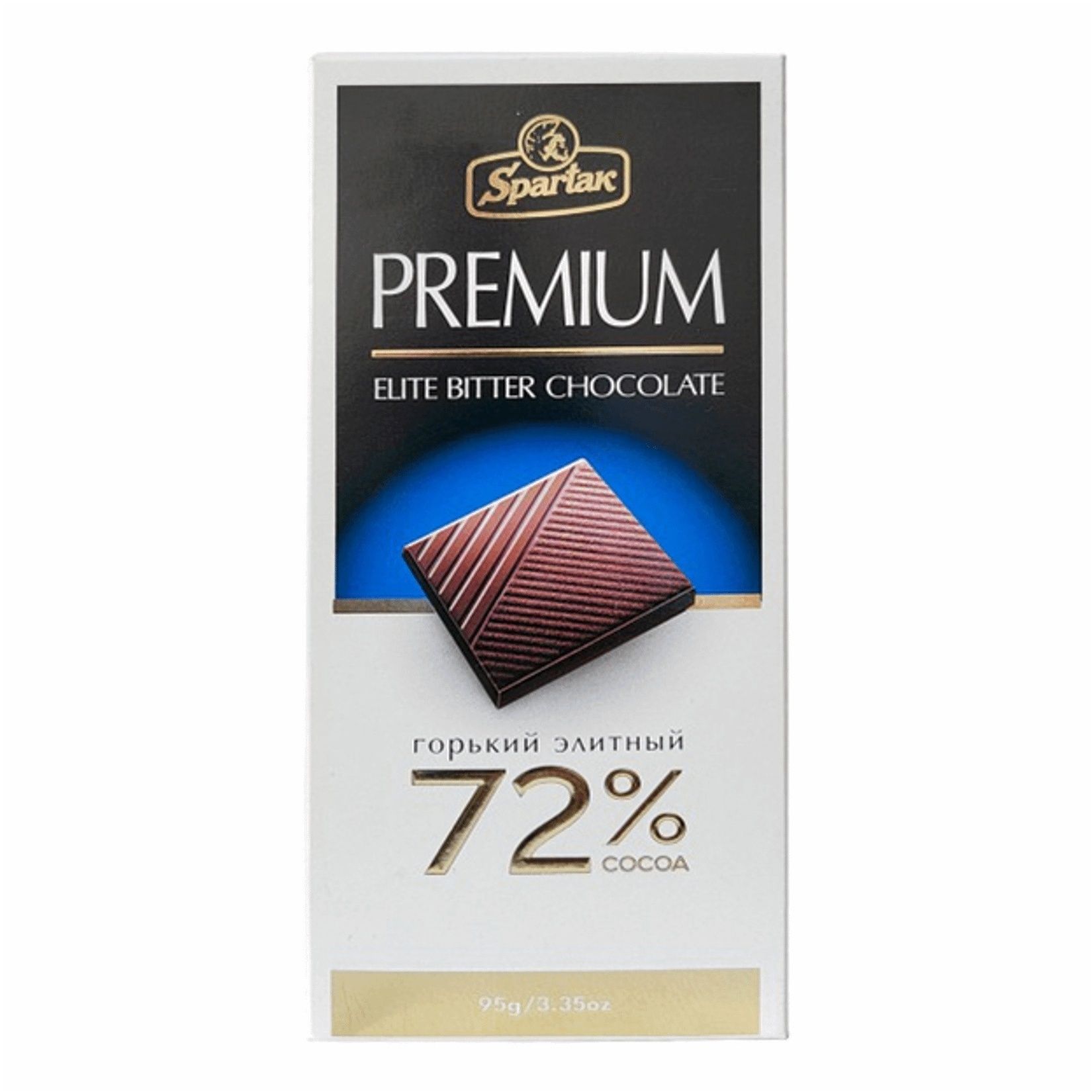 

Шоколад Спартак Premium Элитный горький 72% 95 г