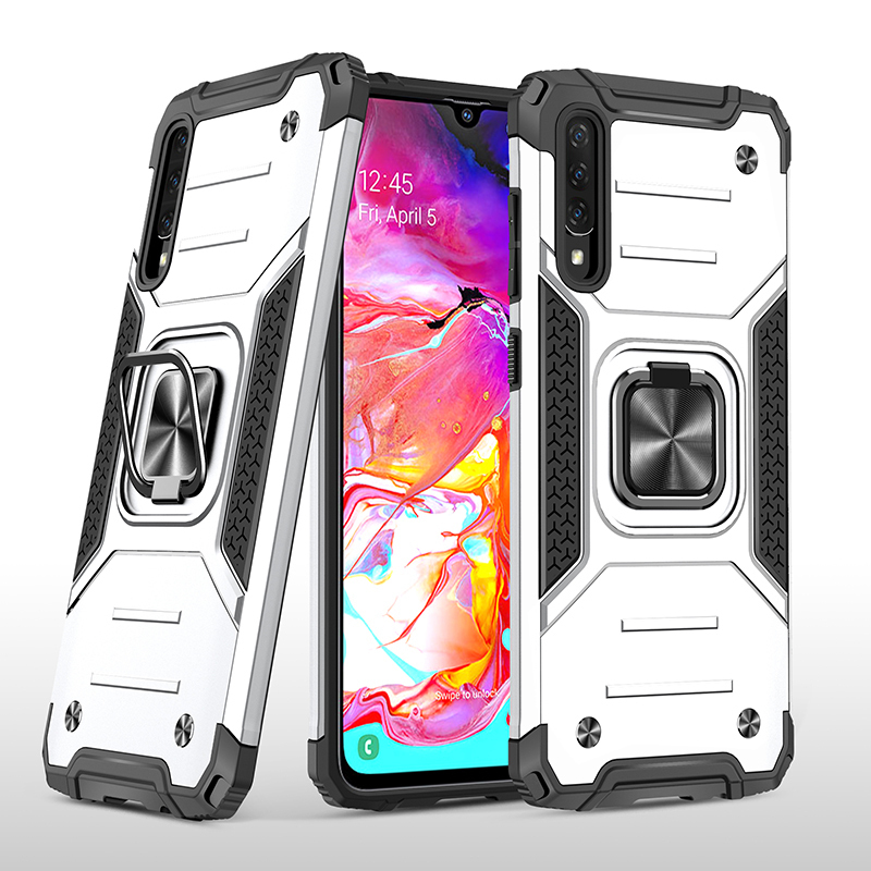 фото Противоударный чехол legion case для samsung galaxy a70 (серебряный) black panther