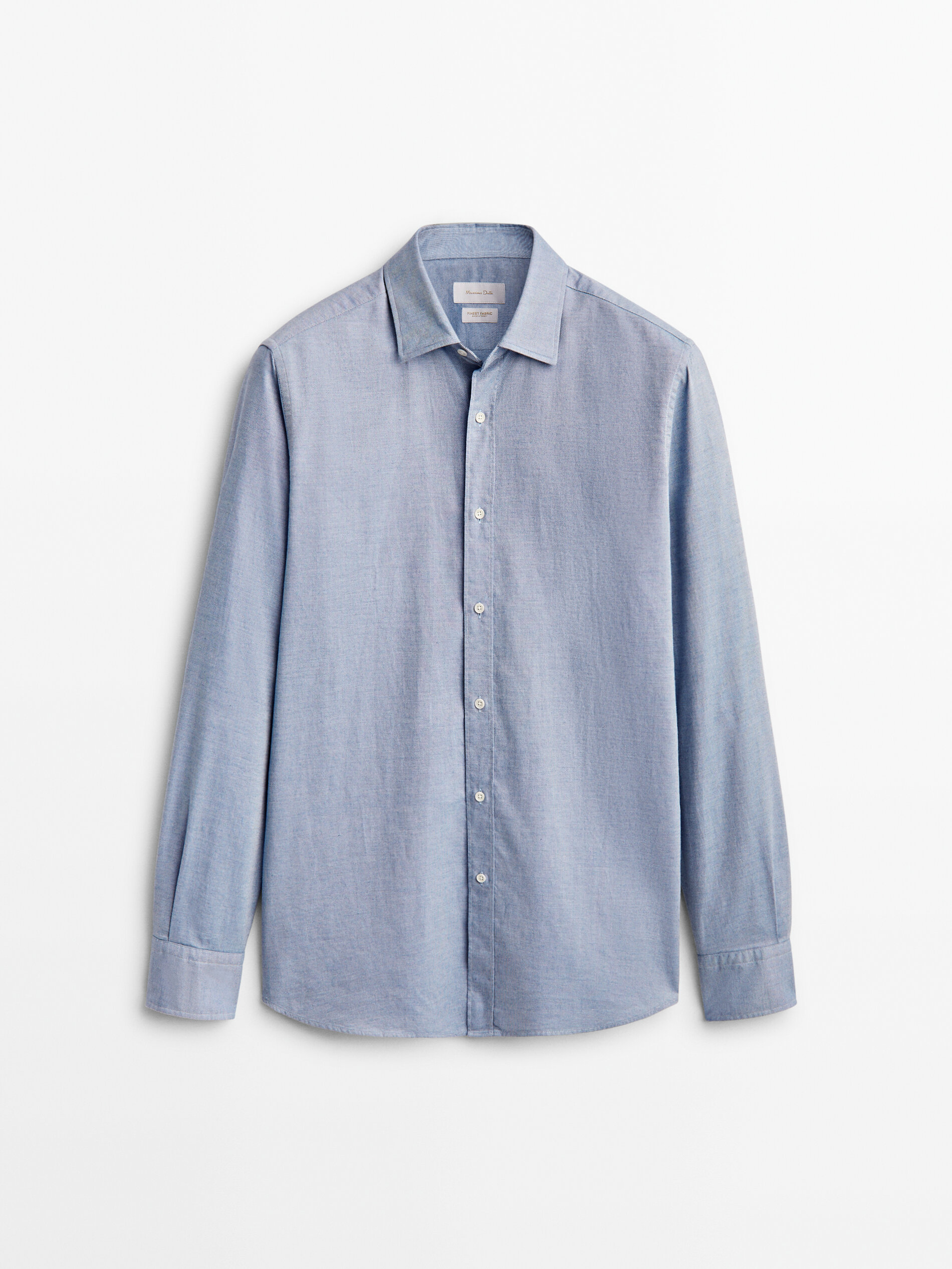 

Рубашка мужская Massimo Dutti 00136347412 синяя S, 00136347412