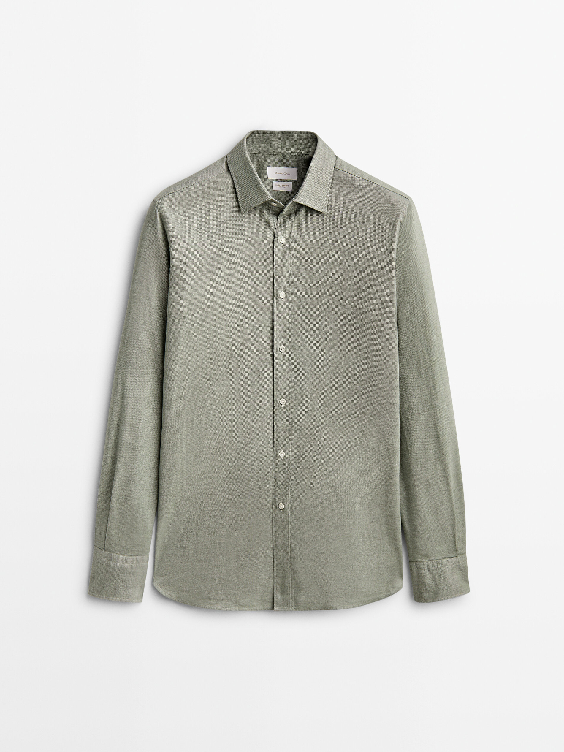 

Рубашка мужская Massimo Dutti 00136347524 зеленая M, 00136347524