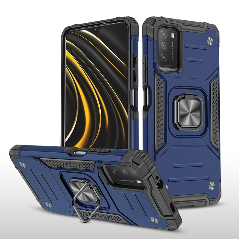 фото Противоударный чехол legion case для xiaomi redmi 9t (синий) black panther