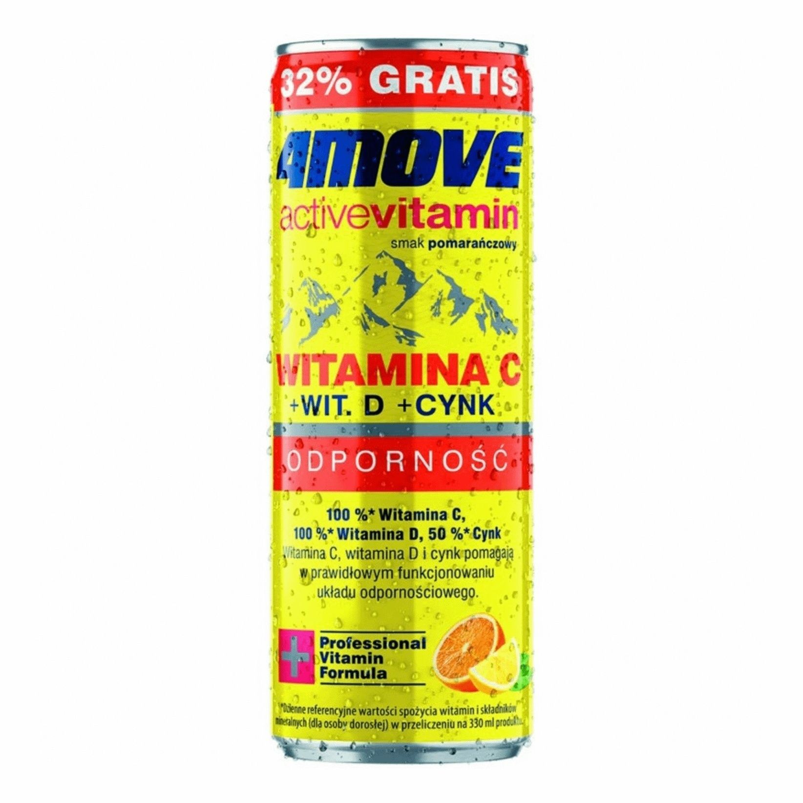 Газированный напиток 4Move Active Vitamin Drink Vitamin-Minerals 330 мл