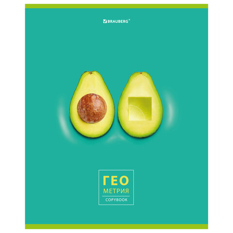 

Тетрадь предметная "AVOCADO" 48 л., глянцевый лак, ГЕОМЕТРИЯ, клетка, BRAUBERG, 404278