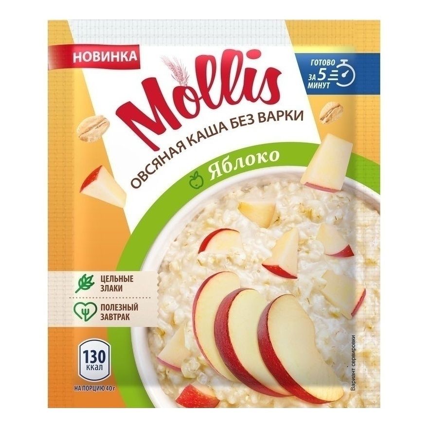 

Каша Mollis овсяная с яблоком 40 г