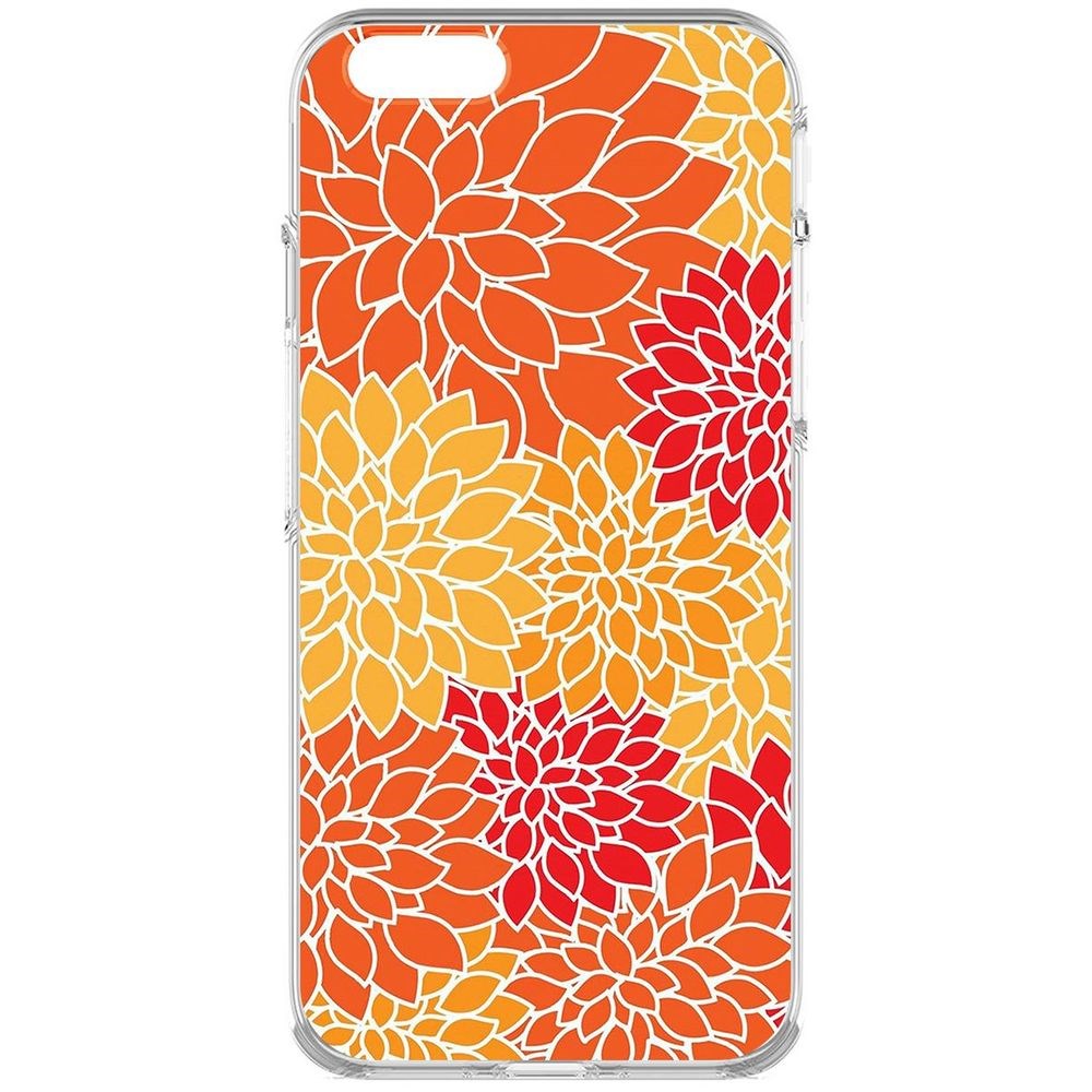 

Чехол-накладка Krutoff Clear Case Цветочный паттерн 7 для iPhone 6S, Прозрачный
