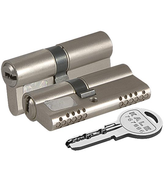 

Цилиндровый механизм KALE KILIT 164 OBS SNE/100 (40+10+50) mm никель 5 кл.