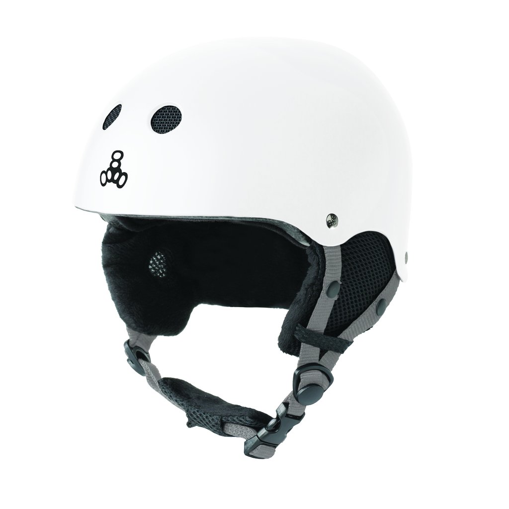 Шлем Triple 8 Standard Snow Helmet V.4 Wht Rbr, S-M