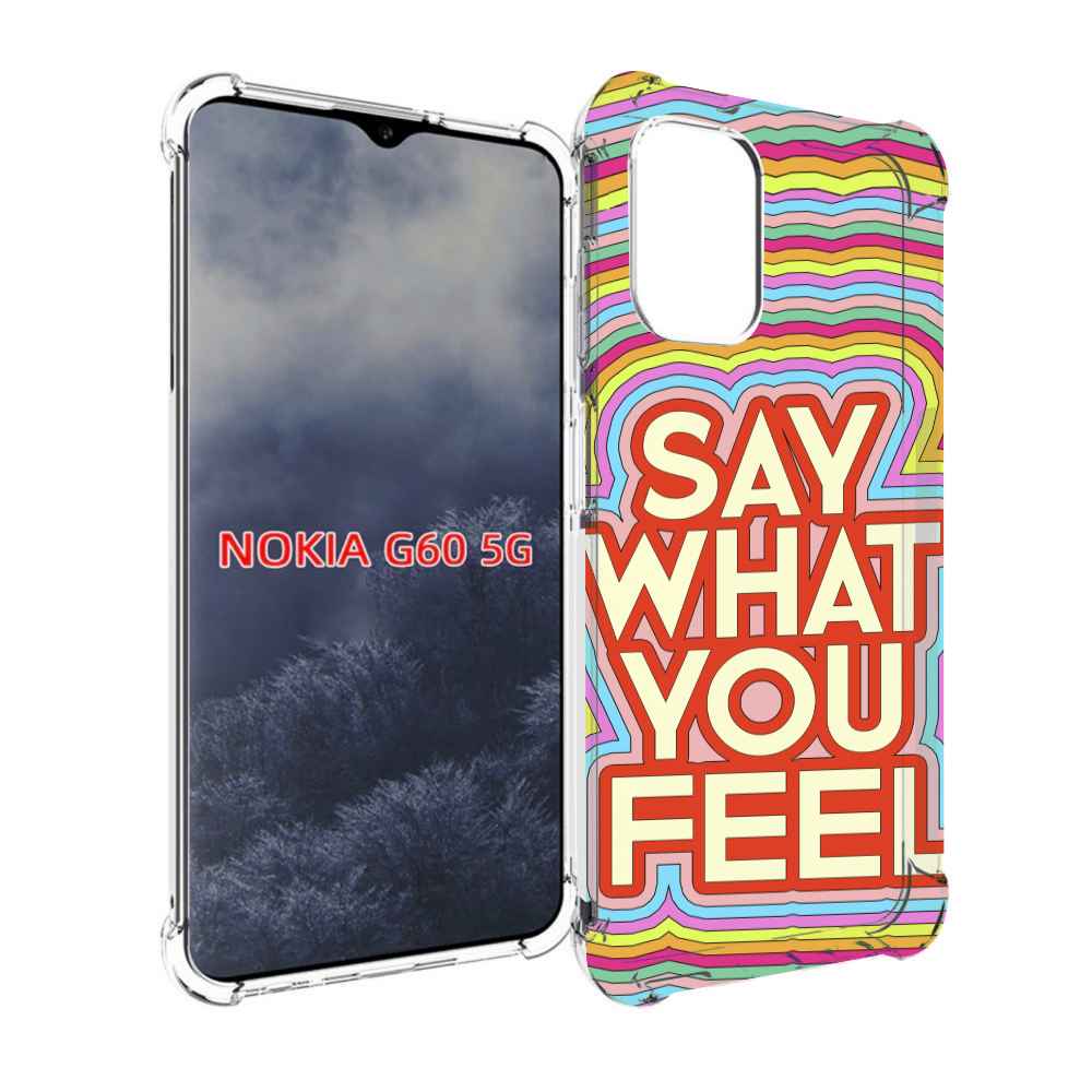 

Чехол MyPads говори то что чувствуешь для Nokia G60 5G, Прозрачный, Tocco