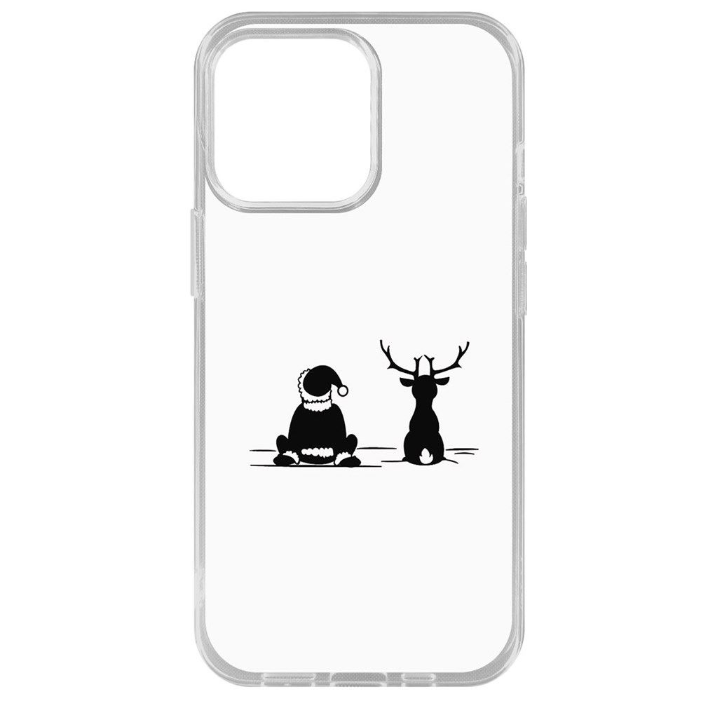 

Чехол-накладка Krutoff Clear Case Мечтатели для iPhone 14 Pro Max, Прозрачный