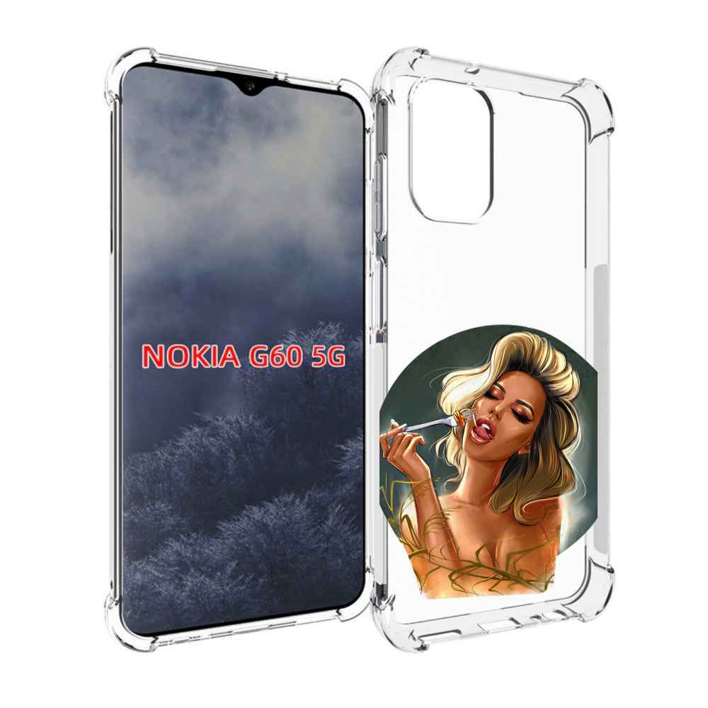 

Чехол MyPads голодная-девушка-модель женский для Nokia G60 5G, Прозрачный, Tocco