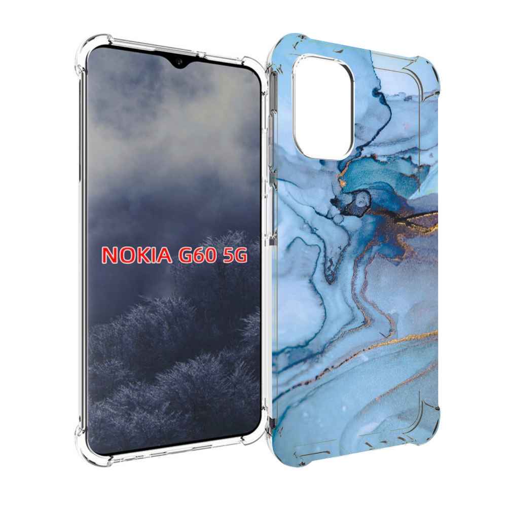 

Чехол MyPads голубой мрамор для Nokia G60 5G, Прозрачный, Tocco