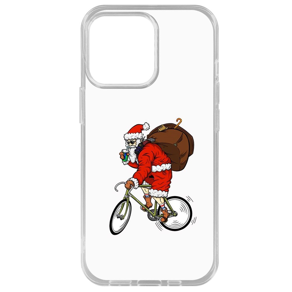 

Чехол-накладка Krutoff Clear Case Санта-курьер для iPhone 14 Pro Max