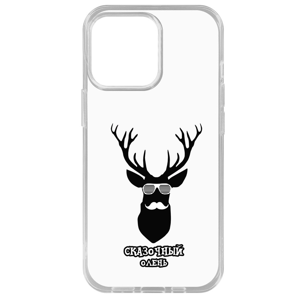 Чехол-накладка Krutoff Clear Case Сказочный олень для iPhone 14 Pro Max