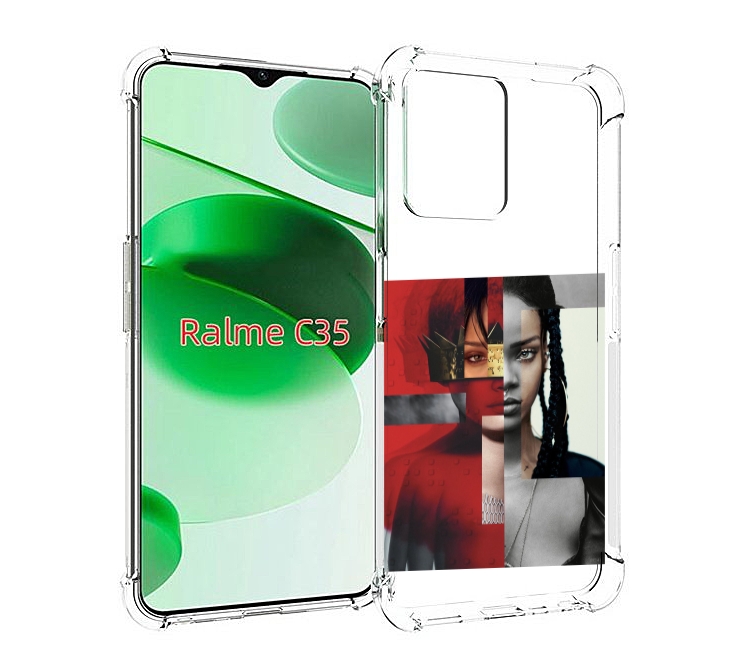 

Чехол MyPads Обложка-Рианна для Realme C35 / Narzo 50A Prime, Прозрачный, Tocco
