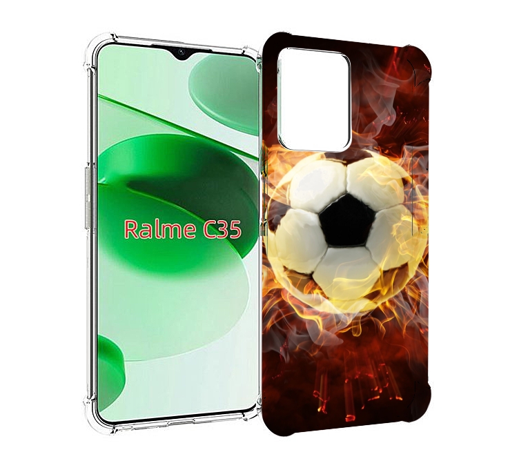 

Чехол MyPads Огненный-мяч для Realme C35 / Narzo 50A Prime, Прозрачный, Tocco