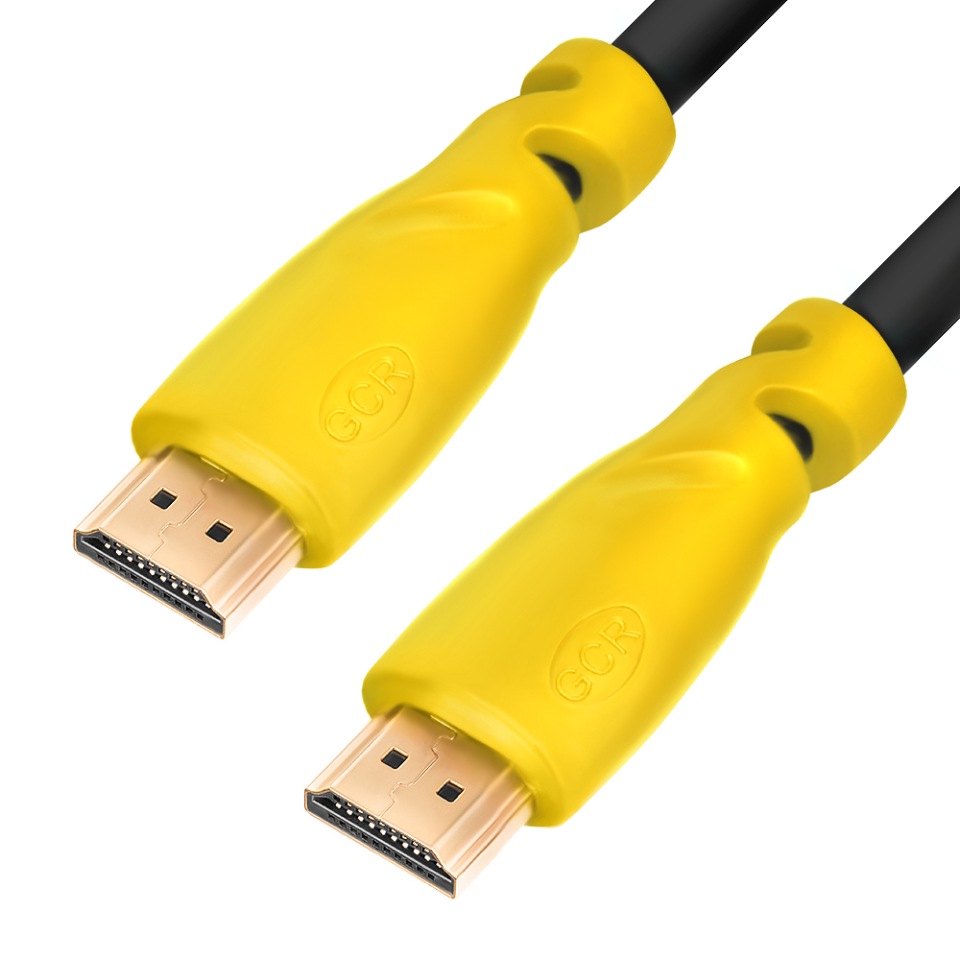 фото Кабель gcr gcr-hm301 hdmi - hdmi 0,5 м yellow/black