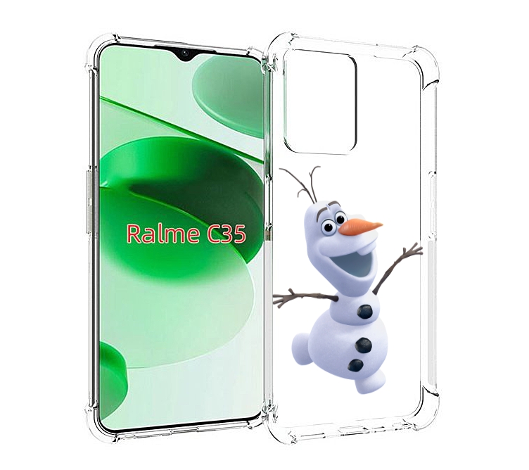 

Чехол MyPads Олаф-холодное-сердце для Realme C35 / Narzo 50A Prime, Прозрачный, Tocco