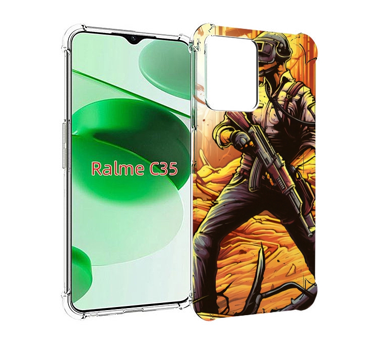 

Чехол MyPads Пабг для Realme C35 / Narzo 50A Prime, Прозрачный, Tocco
