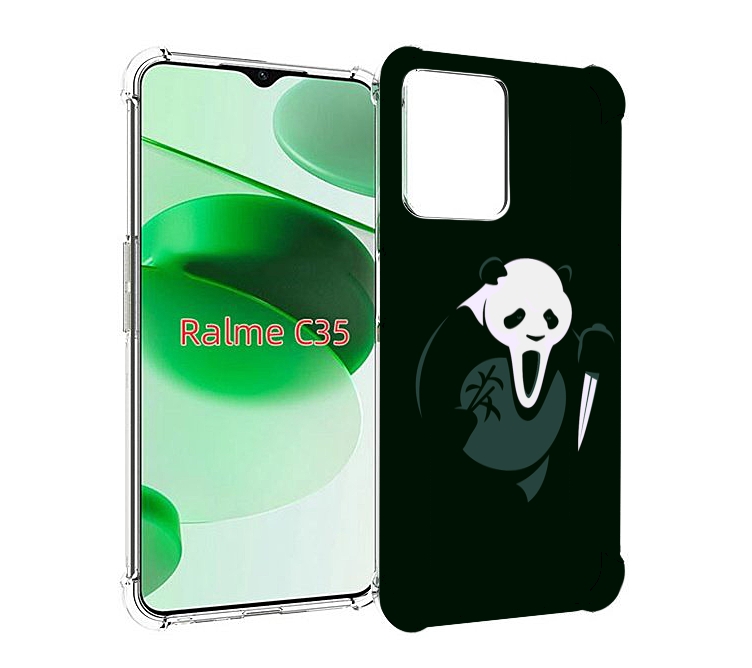 

Чехол MyPads Панда-крик для Realme C35 / Narzo 50A Prime, Прозрачный, Tocco