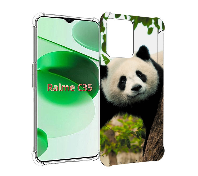 

Чехол MyPads Панда-на-дереве для Realme C35 / Narzo 50A Prime, Прозрачный, Tocco