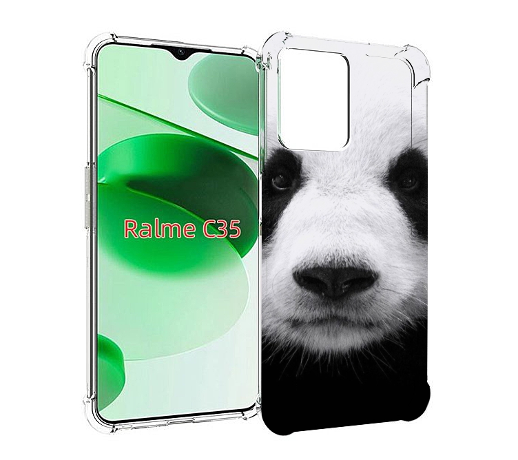 

Чехол MyPads Панда-портрет для Realme C35 / Narzo 50A Prime, Прозрачный, Tocco