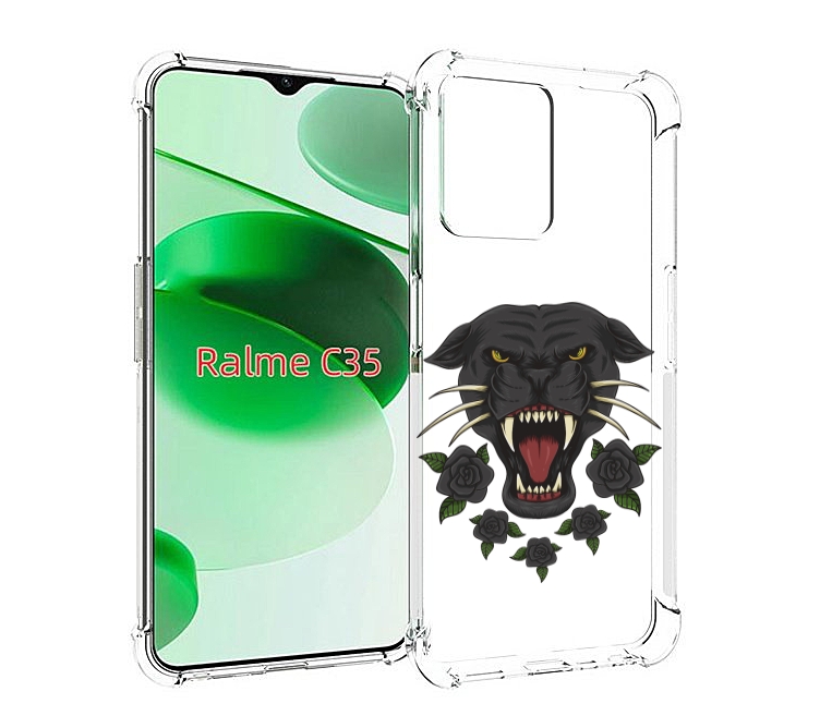 

Чехол MyPads Пантера для Realme C35 / Narzo 50A Prime, Прозрачный, Tocco