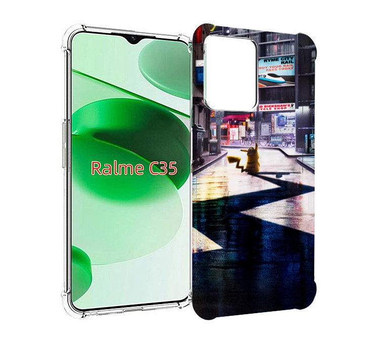 

Чехол MyPads Пикачу-в-городе для Realme C35 / Narzo 50A Prime, Прозрачный, Tocco