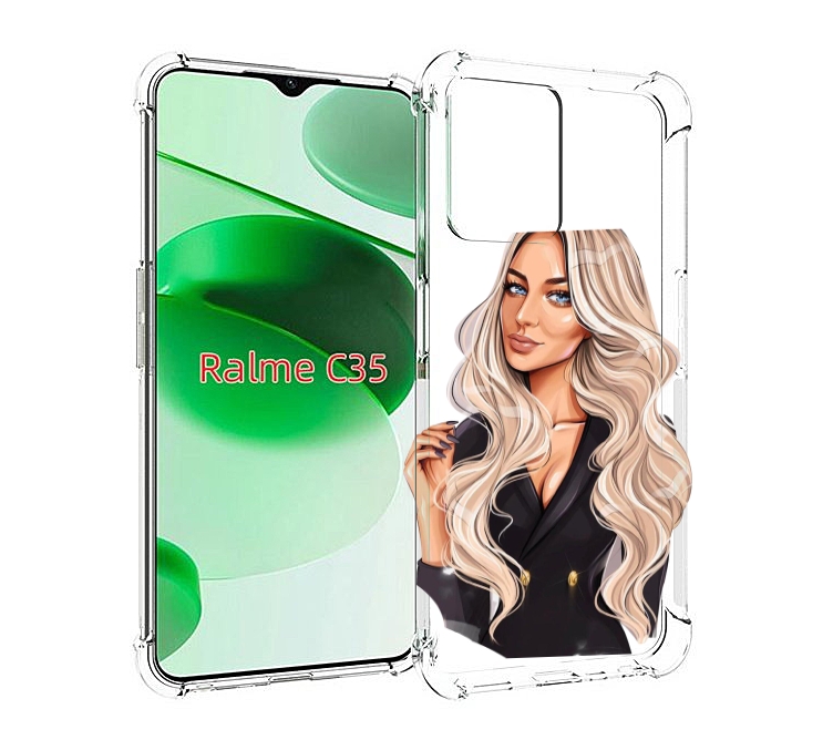 

Чехол MyPads Платье-пиджак женский для Realme C35 / Narzo 50A Prime, Прозрачный, Tocco