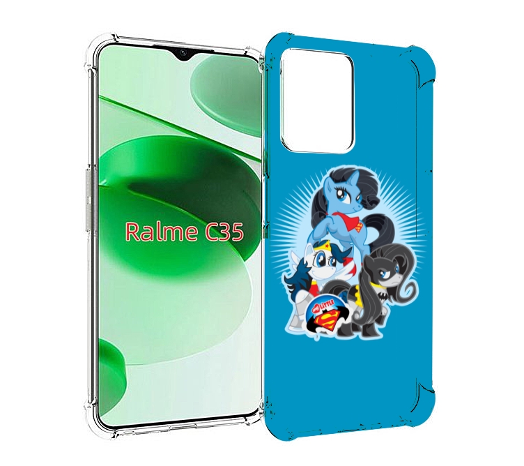 

Чехол MyPads Пони-литл для Realme C35 / Narzo 50A Prime, Прозрачный, Tocco