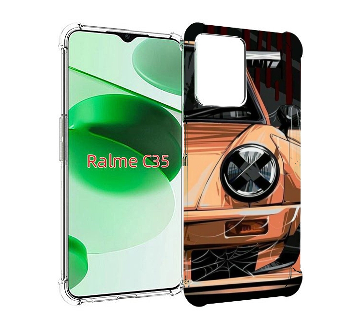 

Чехол MyPads Порш мужской для Realme C35 / Narzo 50A Prime, Прозрачный, Tocco
