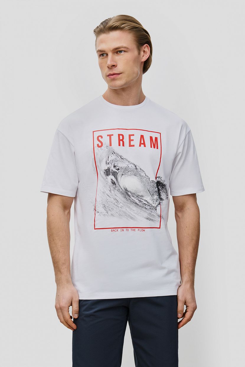 

Футболка мужская Baon B7323021 белая L, Белый, B7323021