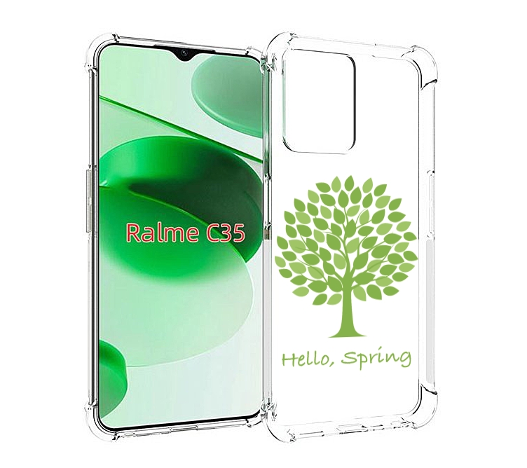 

Чехол MyPads Привет-весна для Realme C35 / Narzo 50A Prime, Прозрачный, Tocco