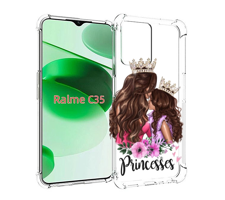 

Чехол MyPads Принцессы женский для Realme C35 / Narzo 50A Prime, Прозрачный, Tocco
