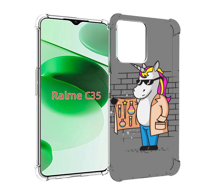 

Чехол MyPads Продавец-единорог для Realme C35 / Narzo 50A Prime, Прозрачный, Tocco