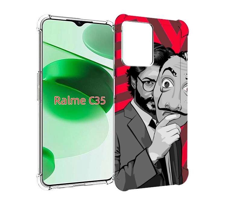 

Чехол MyPads Профессор-бумажый-дом для Realme C35 / Narzo 50A Prime, Прозрачный, Tocco