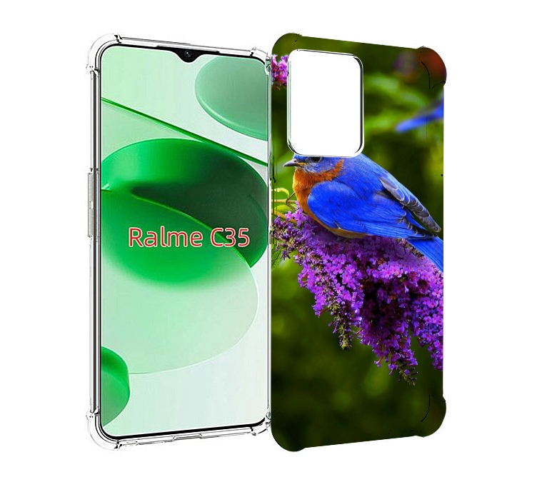 

Чехол MyPads Птица-сиреневая для Realme C35 / Narzo 50A Prime, Прозрачный, Tocco